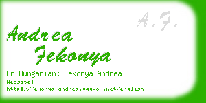 andrea fekonya business card